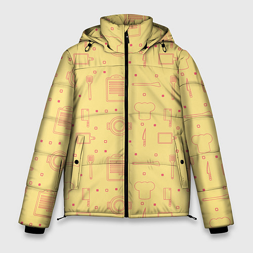Мужская зимняя куртка Поварёнок / 3D-Светло-серый – фото 1