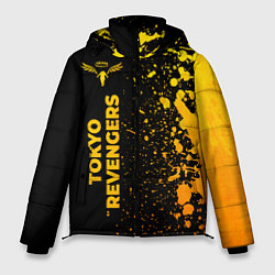 Куртка зимняя мужская Tokyo Revengers - gold gradient: по-вертикали, цвет: 3D-черный