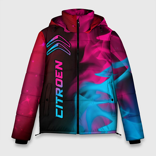 Мужская зимняя куртка Citroen - neon gradient: по-вертикали / 3D-Черный – фото 1