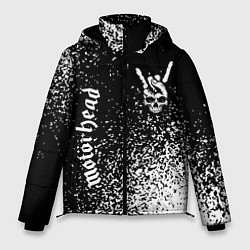 Куртка зимняя мужская Motorhead и рок символ на темном фоне, цвет: 3D-черный