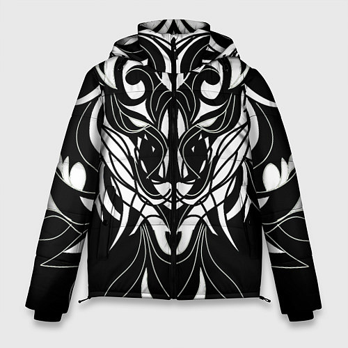 Мужская зимняя куртка Белый узор / 3D-Черный – фото 1
