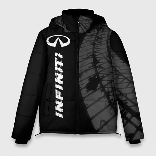 Мужская зимняя куртка Infiniti speed на темном фоне со следами шин: по-в / 3D-Черный – фото 1