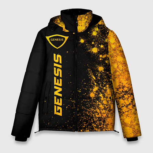 Мужская зимняя куртка Genesis - gold gradient: по-вертикали / 3D-Черный – фото 1