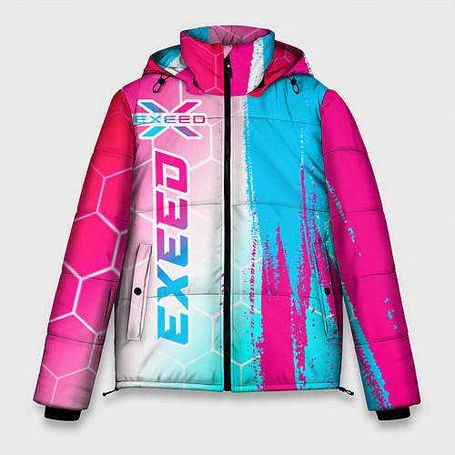 Мужская зимняя куртка Exeed neon gradient style: по-вертикали / 3D-Черный – фото 1