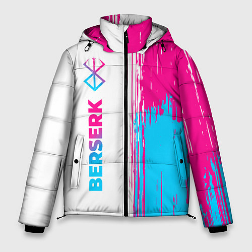 Мужская зимняя куртка Berserk neon gradient style: по-вертикали / 3D-Черный – фото 1