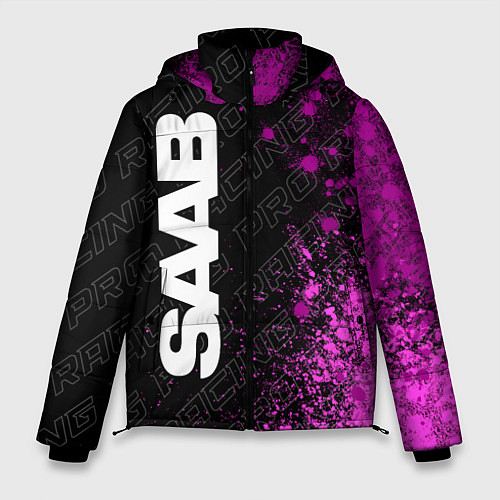 Мужская зимняя куртка Saab pro racing: по-вертикали / 3D-Черный – фото 1