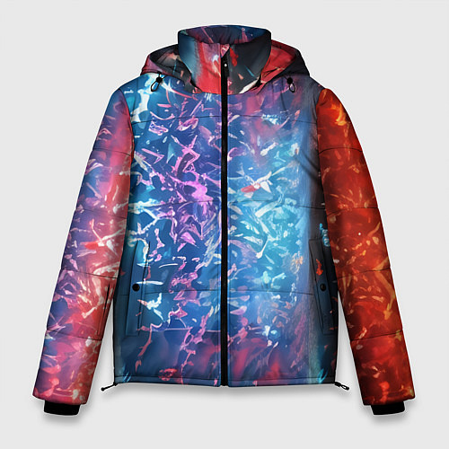 Мужская зимняя куртка Стихии воды и лавы / 3D-Светло-серый – фото 1