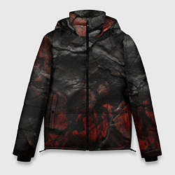 Куртка зимняя мужская Текстура из кожи, цвет: 3D-черный