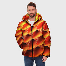 Куртка зимняя мужская Объемные впадины, цвет: 3D-черный — фото 2