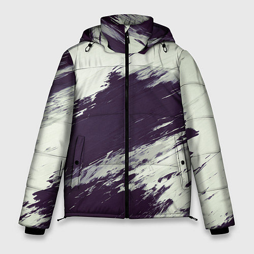 Мужская зимняя куртка Размазанные мазки / 3D-Светло-серый – фото 1