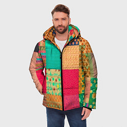 Куртка зимняя мужская Кусочки материи, цвет: 3D-светло-серый — фото 2