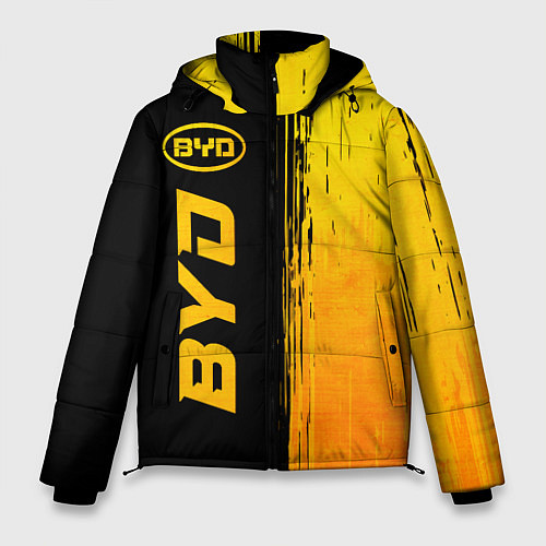 Мужская зимняя куртка BYD - gold gradient: по-вертикали / 3D-Черный – фото 1