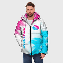 Куртка зимняя мужская Daewoo neon gradient style: надпись, символ, цвет: 3D-черный — фото 2