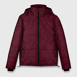 Куртка зимняя мужская Текстура тёмно-красный, цвет: 3D-светло-серый