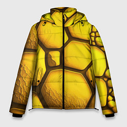 Куртка зимняя мужская Желтые объемные плиты, цвет: 3D-красный