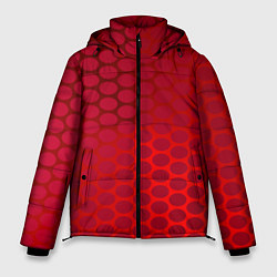 Куртка зимняя мужская Сотовый красный градиент, цвет: 3D-красный