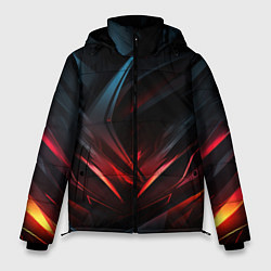 Куртка зимняя мужская Black red abstract, цвет: 3D-черный