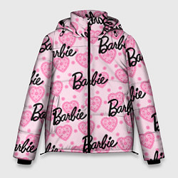 Куртка зимняя мужская Логотип Барби и розовое кружево, цвет: 3D-светло-серый