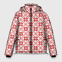 Куртка зимняя мужская Алатырь - славянский символ, цвет: 3D-красный