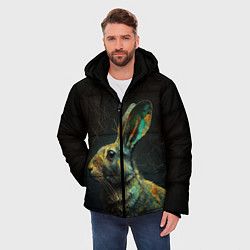 Куртка зимняя мужская Магический кролик, цвет: 3D-черный — фото 2