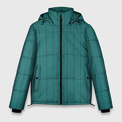 Куртка зимняя мужская Полосатый благородны зелёный, цвет: 3D-светло-серый