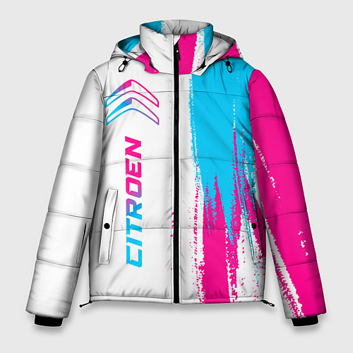 Мужская зимняя куртка Citroen neon gradient style: по-вертикали / 3D-Черный – фото 1