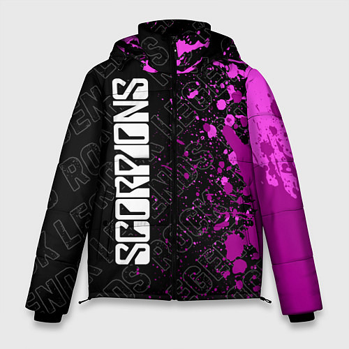 Мужская зимняя куртка Scorpions rock legends: по-вертикали / 3D-Черный – фото 1
