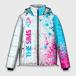 Куртка зимняя мужская The Sims neon gradient style: по-вертикали, цвет: 3D-черный