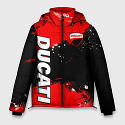 Куртка зимняя мужская Ducati - красная униформа с красками, цвет: 3D-светло-серый
