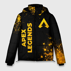 Мужская зимняя куртка Apex Legends - gold gradient: надпись, символ