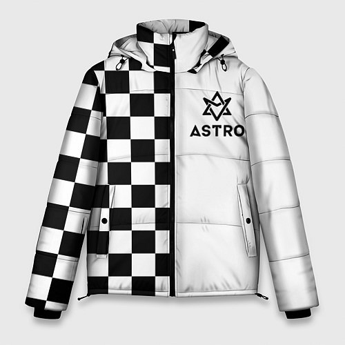 Мужская зимняя куртка Астро шахматка / 3D-Черный – фото 1