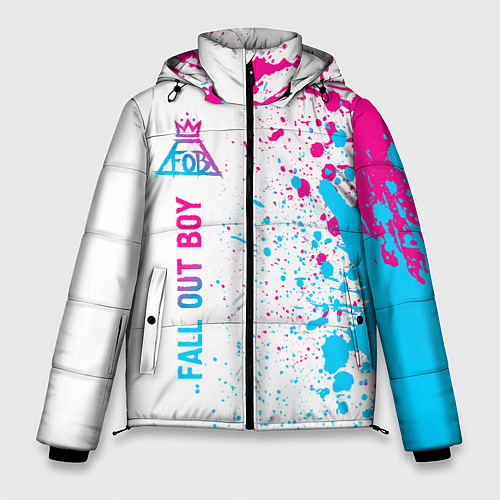 Мужская зимняя куртка Fall Out Boy neon gradient style: по-вертикали / 3D-Черный – фото 1