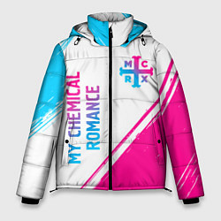 Мужская зимняя куртка My Chemical Romance neon gradient style: надпись,