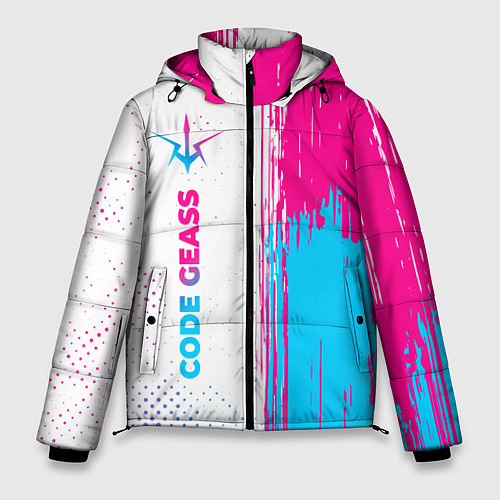 Мужская зимняя куртка Code Geass neon gradient style: по-вертикали / 3D-Черный – фото 1