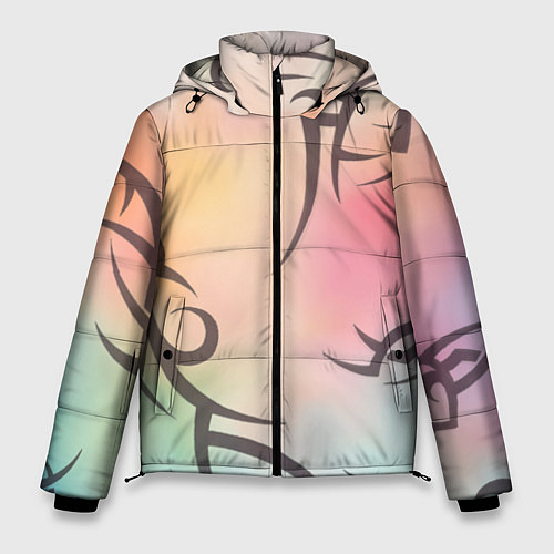 Мужская зимняя куртка Трайбл граффити / 3D-Черный – фото 1