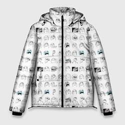 Куртка зимняя мужская Паттерн мемы, цвет: 3D-черный