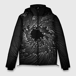 Куртка зимняя мужская Абстракция черная дыра, цвет: 3D-черный