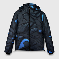 Мужская зимняя куртка Blue black abstract texture