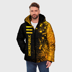 Куртка зимняя мужская OneRepublic - gold gradient: по-вертикали, цвет: 3D-черный — фото 2
