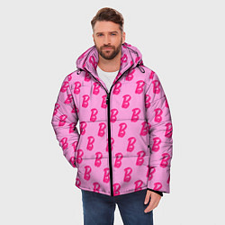 Куртка зимняя мужская Барби Фильм Текстура, цвет: 3D-красный — фото 2