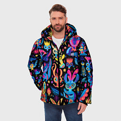 Куртка зимняя мужская Космические монстрики, цвет: 3D-красный — фото 2
