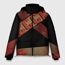 Куртка зимняя мужская СССР полосы градиент, цвет: 3D-красный