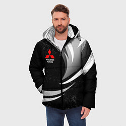 Куртка зимняя мужская Митсубиси - строгие оттенки, цвет: 3D-светло-серый — фото 2