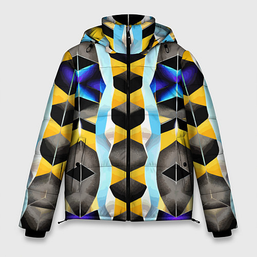 Мужская зимняя куртка Vanguard geometric pattern - neural network / 3D-Черный – фото 1