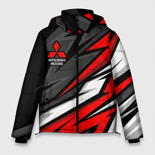 Мужская зимняя куртка Митсубиси - красный спортивный / 3D-Черный – фото 1