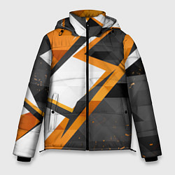 Куртка зимняя мужская Абстрактный полигональный узор Asiimov, цвет: 3D-черный