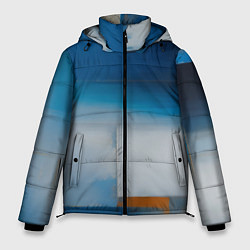 Куртка зимняя мужская Синяя палитра, цвет: 3D-черный