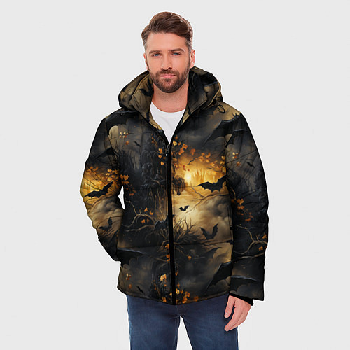Мужская зимняя куртка Ночная мышь / 3D-Светло-серый – фото 3