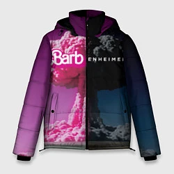Куртка зимняя мужская Barbenheimer - meme - nuclear explosion, цвет: 3D-светло-серый