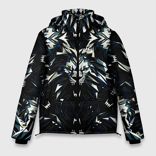 Мужская зимняя куртка Прайд львов / 3D-Черный – фото 1